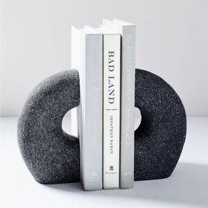 WEST ELM | Gray Lava Stone Bookends (set of 2)